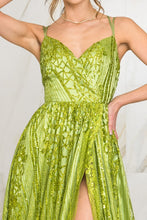 Grass Glitter Sequin Maxi Dress