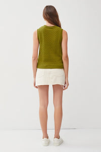 Moss Chunky Knit Sweater Tank