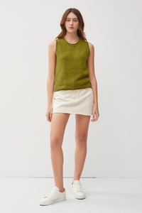 Moss Chunky Knit Sweater Tank