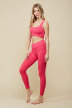 Magenta Overlap Tank Top And Flare Pants