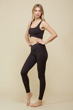 Night Black Overlap Tank Top And Flare Pants