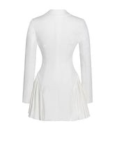 Delia White Blazer Dress With Pleated Detail