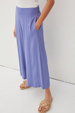 Cobalt Flowy Pull On Wide Leg Capri Dress Pants