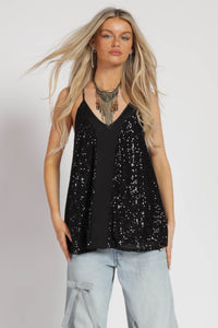 Black Sequin Top