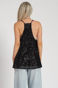 Black Sequin Top