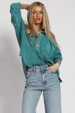 Turquoise Mineral Dyed Fringe Top