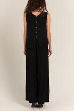 Black Elastic Waistband Wide Leg Pants