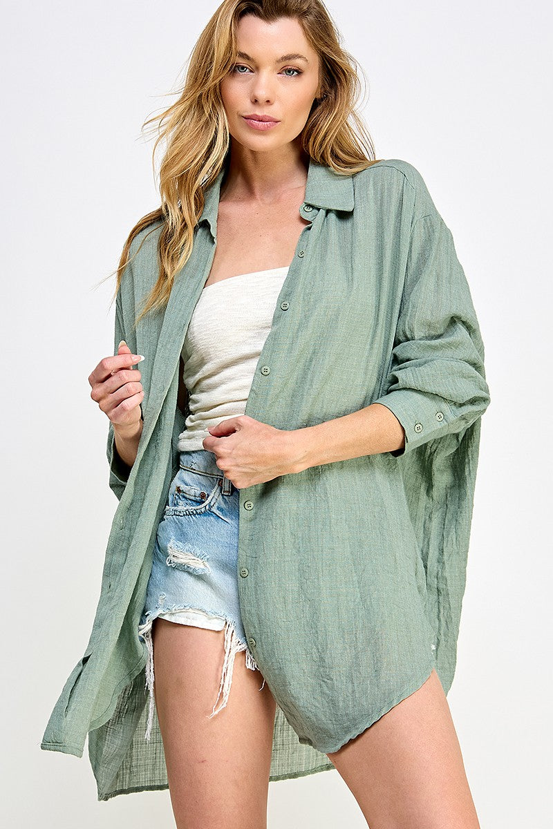 Olive Boyfriend Shirt