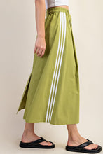 Sage Elastic Waistband Midi Skirt