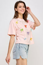 Pink Little Ribbon Detail T Shirt