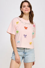 Pink Little Ribbon Detail T Shirt