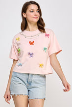 Pink Little Ribbon Detail T Shirt