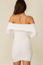 White Bare Elegance Off Shoulder Bodycon Dress