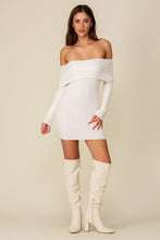 White Bare Elegance Off Shoulder Bodycon Dress