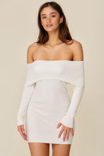 White Bare Elegance Off Shoulder Bodycon Dress