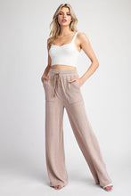 Coco Textured Drawstring Straight Leg Pants