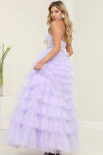 Lilac Sleeveless/Strapless Sweetheart Illusion Top Ruffl