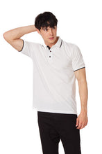 White Men's Pique Short Sleeve Polo Shirt