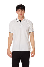 White Men's Pique Short Sleeve Polo Shirt