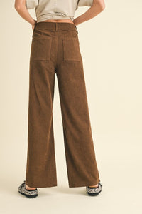 Brown Corduroy With Front Pocket Pants