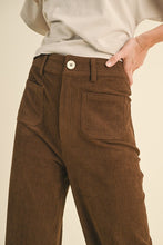 Brown Corduroy With Front Pocket Pants