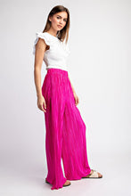 Hot Pink Pleated Straight Leg Pants