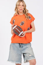 Orange Gameday Football Patch Sweater Top