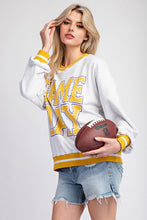 H.Grey Striped Game Day Pullover Sweatshirt