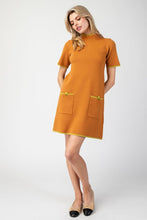 Ginger Mock Neck Mini Sweater Dress