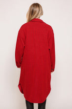 Dk Red Soft And Cozy Oversized Waffle Jacket