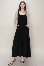 Black Love Frill A-Line Maxi Dress