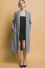 Lt.Grey JQ Fleece Long Line Coat