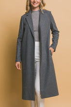 Grey JQ Fleece Long Line Coat