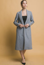 Lt.Grey JQ Fleece Long Line Coat