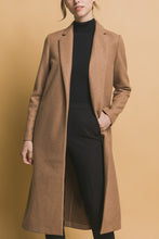 Camel JQ Fleece Long Line Coat