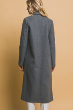 Grey JQ Fleece Long Line Coat