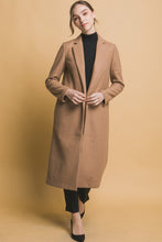 Camel JQ Fleece Long Line Coat