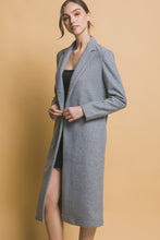 Lt.Grey JQ Fleece Long Line Coat