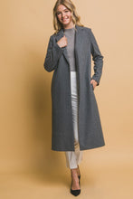 Grey JQ Fleece Long Line Coat