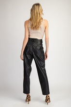 Black Pleather Straight Pants