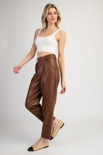 Chestnut Pleather Straight Pants