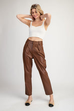 Chestnut Pleather Straight Pants