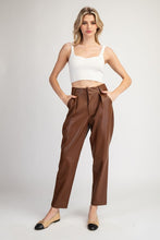 Chestnut Pleather Straight Pants