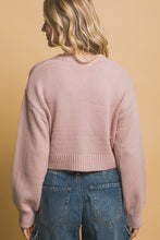 Pinkstone Mid Cropped Flower Cardigan