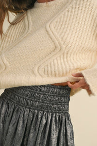 Cream Cable Knitted Sweater