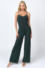 Hunter Metallic Lurex Glitter Drawtring Widelegs Jumpsuit