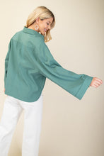 Teal Oversized Button Up Shirt