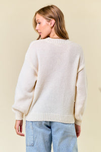 Ivory Bee Knit Sweater