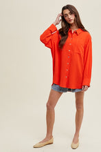 Poppy Linen Oversized Button-Up Shirt