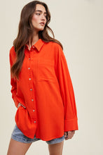 Poppy Linen Oversized Button-Up Shirt